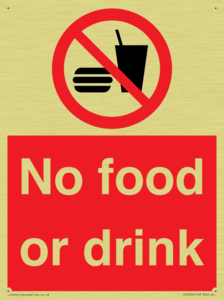 No food or drink